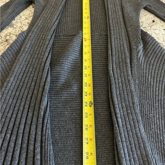 Women’s Dark Gray Open Front Cardigan Duster Sweater Open Front Size XL - Picture 7 of 12